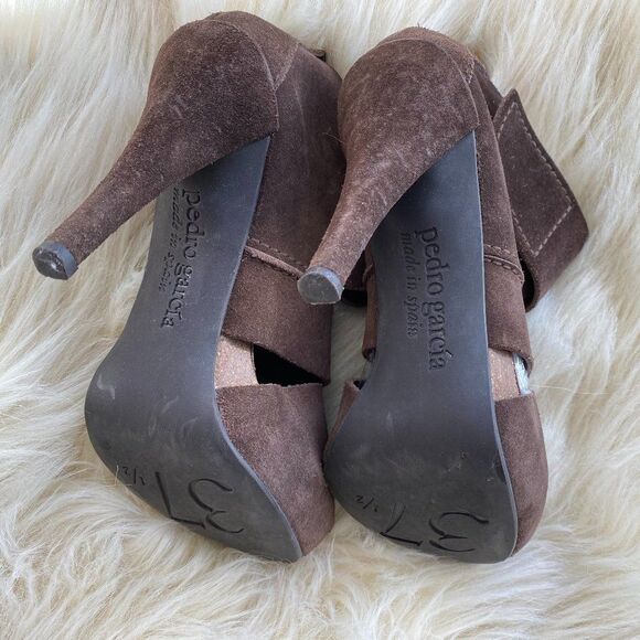 Pedro Garcia Open-toe Suede Chenoa Bootie-Made in Spain purchased at Nordstrom - Picture 5 of 7